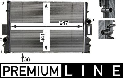 Radiator, engine cooling CR 1551 000P