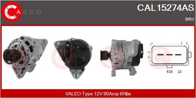 GENERATOR / ALTERNATOR CASCO CAL15274AS