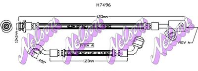 Тормозной шланг KAWE H7496 для INFINITI QX56