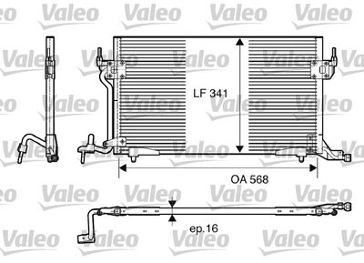 VALEO 817230 Радиатор кондиционера  для PEUGEOT 306 (Пежо 306)