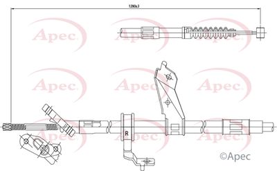 Cable Pull, parking brake APEC CAB1438