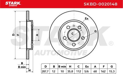 спирачен диск STARK SKBD-0020148