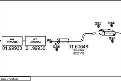 SISTEM DE ESAPAMENT MTS SUZU77650A004462