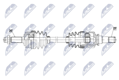 Приводной вал NTY NPW-TY-170 для CITROËN C1