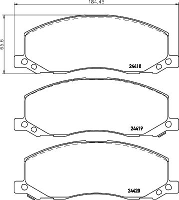 Комплект тормозных колодок, дисковый тормоз 8DB 355 013-061