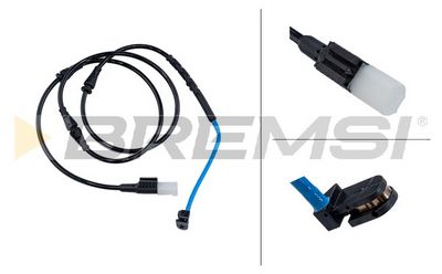 Warning contact, brake pad wear