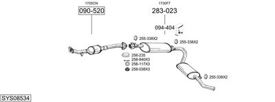Układ wydechowy BOSAL SYS08534