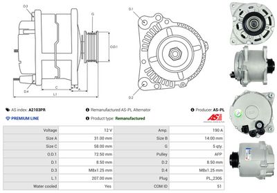 GENERATOR / ALTERNATOR AS-PL A2103PR 4
