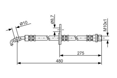 Тормозной шланг BOSCH 1 987 476 758 для TOYOTA RAV 4