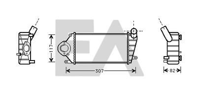 EACLIMA 36A77004 Интеркулер  для SEAT AROSA (Сеат Ароса)