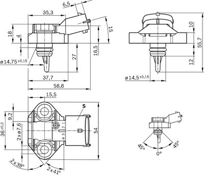 SENSOR KRAFTSTOFFTEMPERATUR BOSCH 0261230249 5