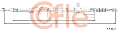 Тросик, cтояночный тормоз COFLE 92.17.2215 для MITSUBISHI SPACE