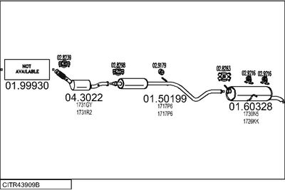 Układ wydechowy MTS CITR43909B018334