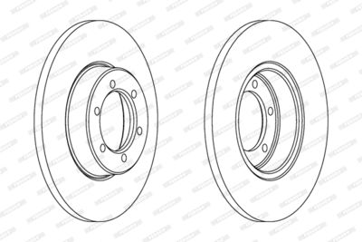 FERODO DDF425 Тормозные диски  для MAZDA 323 I (FA) 1.3
