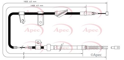 Cable Pull, parking brake APEC CAB1575