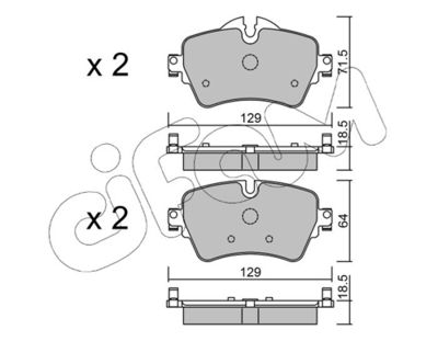 Brake Pad Set, disc brake 822-1013-0