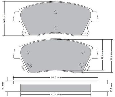 Jarrupalasarja (4kpl), levyjarru FREMAX FBP-1724