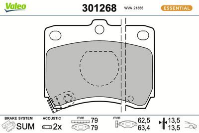 BREMSBELAGSATZ SCHEIBENBREMSE