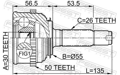 Joint Kit, drive shaft 0310-024A50