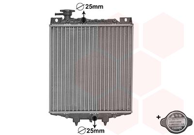 VAN WEZEL 11002034 Радиатор охлаждения двигателя  для DAIHATSU CHARADE (Дайхатсу Чараде)