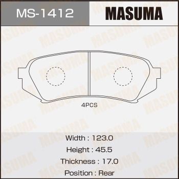 Комплект тормозных колодок MASUMA MS-1412 для LEXUS LX