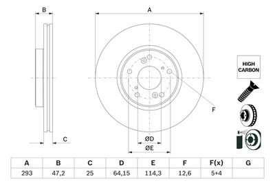 Brake Disc 0 986 479 G58