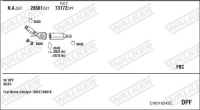 Изпускателна система WALKER CIK018345C