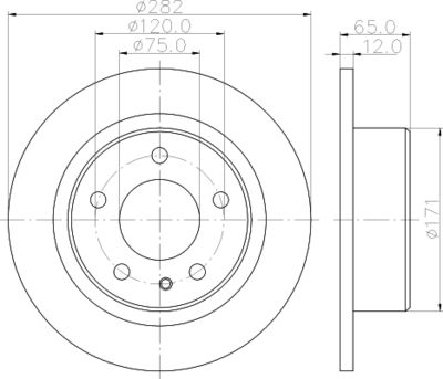 спирачен диск MINTEX MDC1201