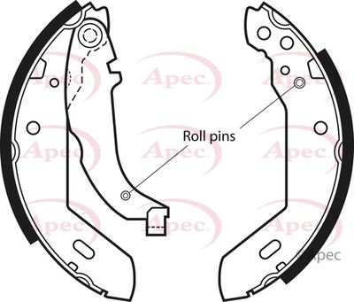 Brake Shoe Set APEC SHU365