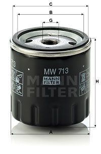 Масляный фильтр MANN-FILTER MW 713 для DUCATI MULTISTRADA