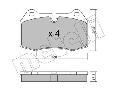 Brake Pad Set, disc brake 22-0645-0