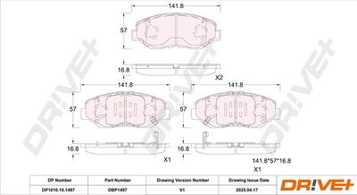 BREMSBELAGSATZ SCHEIBENBREMSE DR!VE+ DP1010101497