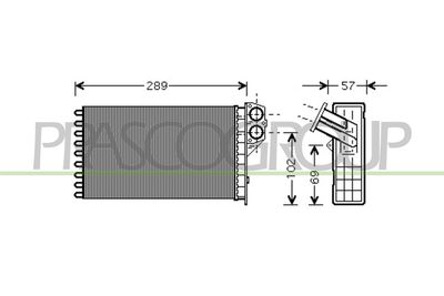 SCHIMBATOR CALDURA INCALZIRE HABITACLU PRASCO PG420H001