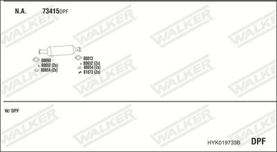 Układ wydechowy WALKER HYK019733B