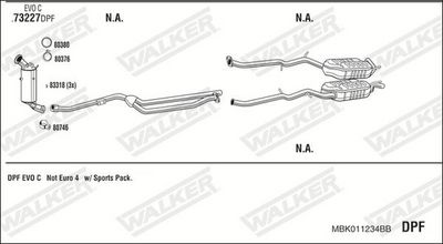 Изпускателна система WALKER MBK011234BB