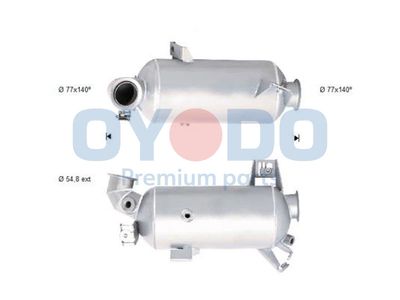 Filtr sadzy / filtr cząstek stałych, układ wydechowy OYODO 7E0254700GX