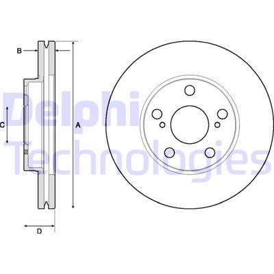 Bromsskiva DELPHI BG4711C