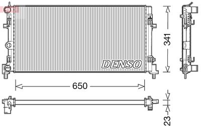 Радиатор, охлаждение двигателя DENSO DRM02015 для SKODA ROOMSTER