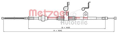 METZGER 17.2294 Трос ручного тормоза  для PEUGEOT 4007 (Пежо 4007)