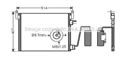 Конденсатор, кондиционер AVA QUALITY COOLING OL5452D для SAAB 9-3X