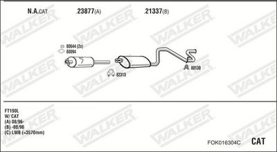 Изпускателна система WALKER FOK016304C