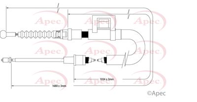 Cable Pull, parking brake APEC CAB1423