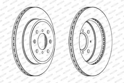 BREMSSCHEIBE FERODO DDF1509C 1