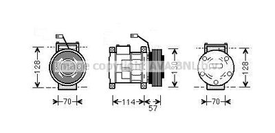 Компрессор, кондиционер AVA QUALITY COOLING JEAK034 для JEEP GRAND CHEROKEE