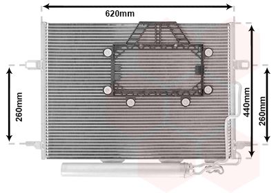 Конденсатор, кондиционер VAN WEZEL 30005562 для MERCEDES-BENZ CLS