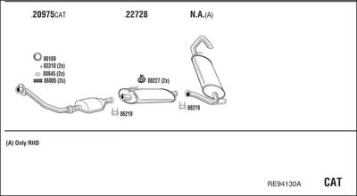 Układ wydechowy WALKER RE94130A