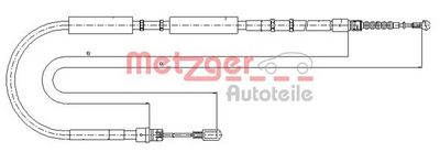 жило, ръчна спирачка METZGER AUTOTEILE 10.7536
