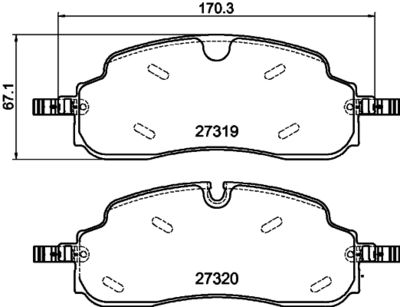 BREMSBELAGSATZ SCHEIBENBREMSE