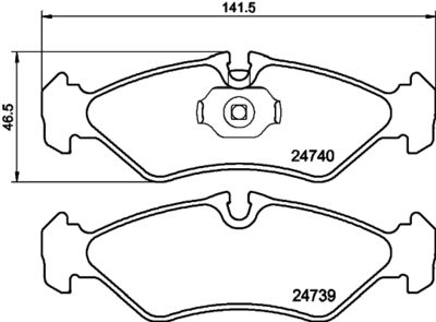 Комплект тормозных колодок, дисковый тормоз 8DB 355 014-421