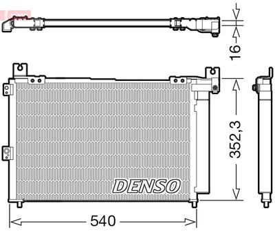 Конденсатор, кондиционер DENSO DCN44014 для FORD RANGER
